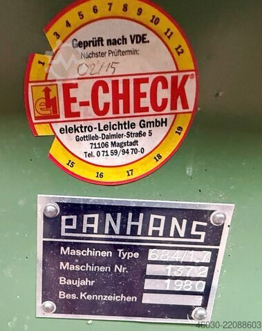 Sliding table saw Panhans 684