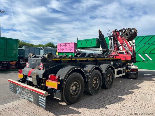 Autokransattelauflieger TECNOKAR SEMIRIMORCHIO TECNOKAR SCARRABILE CON GRU