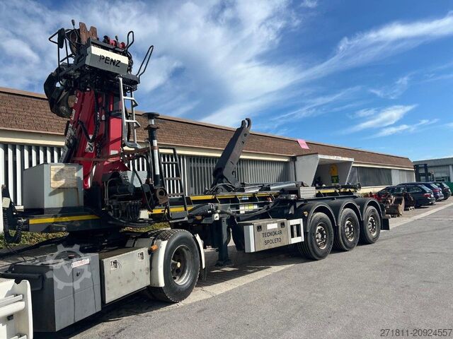 Autokransattelauflieger TECNOKAR SEMIRIMORCHIO TECNOKAR SCARRABILE CON GRU