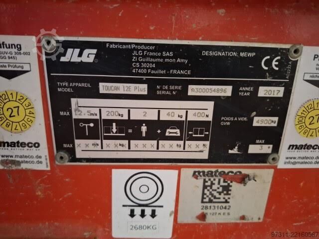 Aerial platform JLG TOUCAN 12E PLUS