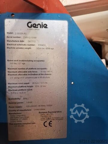 Articulated boom lift Genie Z-30/20N RJ