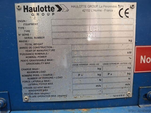 Aerial platform Haulotte STAR 10