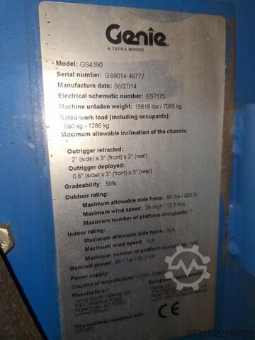 Scherenhebebühne Genie GS-4390 RT