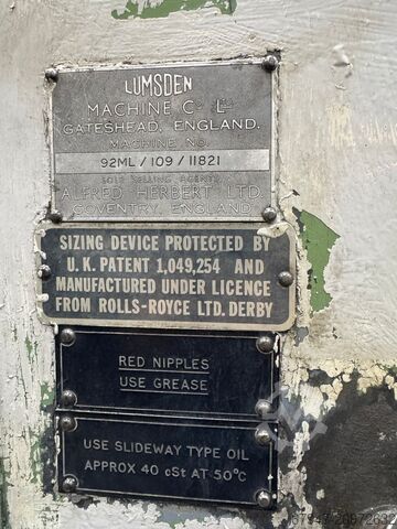 Lumsden 92 ML Vertical Spindle Rotary Surface Grinder LUMSDEN 92 ML