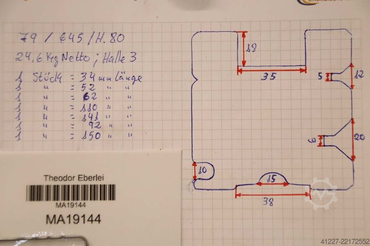 Marking prism, 7 pieces Stahl 645/79/H80 mm