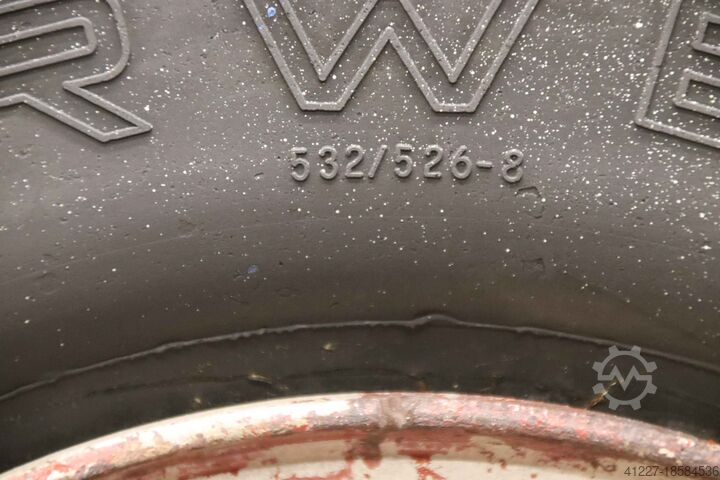 Solid rubber tires 2 pieces Vorwerk Rota 23x9-10  (225/75-10)  RIM 6.50 F-10