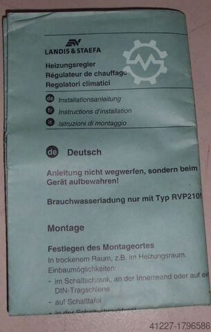 Temperaturregler Landis Staefa Sigmagyr RVP210.1