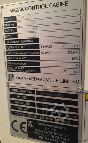 Vertical machining center MAZAK VTC-530C