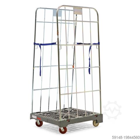 Used 2-Sides input gates + 2 nylon tensioning belts, L: 800, W: 720, H: 1740 (mm). Kruizinga 98-3744GB