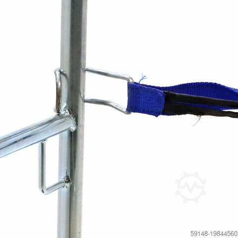 Used 2-Sides input gates + 2 nylon tensioning belts, L: 800, W: 720, H: 1740 (mm). Kruizinga 98-3744GB