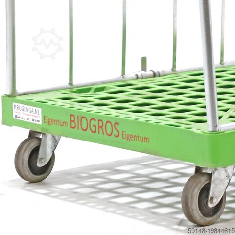 Used 2-Sides input gates + 2 nylon tensioning belts, L: 800, W: 720, H: 1630 (mm). Kruizinga 98-6906GB