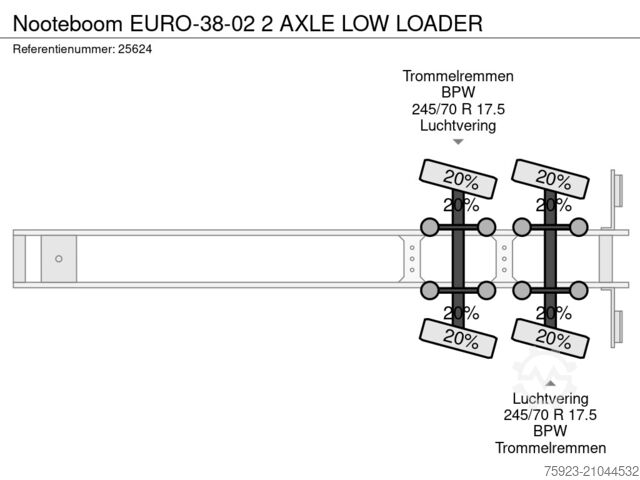 Low loader Nooteboom EURO-38-02 2 AXLE LOW LOADER