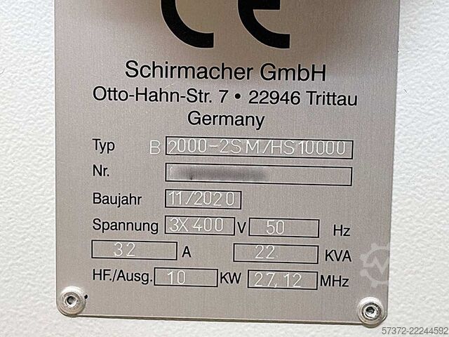 Schweißanlage Schirmacher B2000-2SM/HS10000