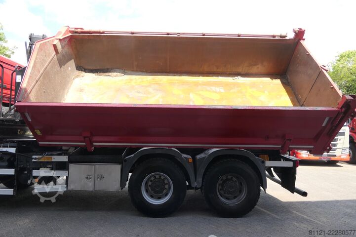 Kipper mit Kran MAN TGS 26.480 | 6X6 | 2 Side Tipper + Hydraulic du...