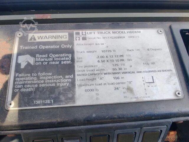 Gabelstapler Hyster Forklift free lift / triple / side shift H60XM