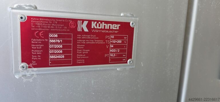 Chiller, cooler, heat exchanger. Wymiennik ciepła chłodnica Kuchner HDD2