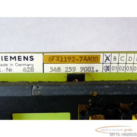 Component Siemens 6FX1192-7AA00 Tastatur