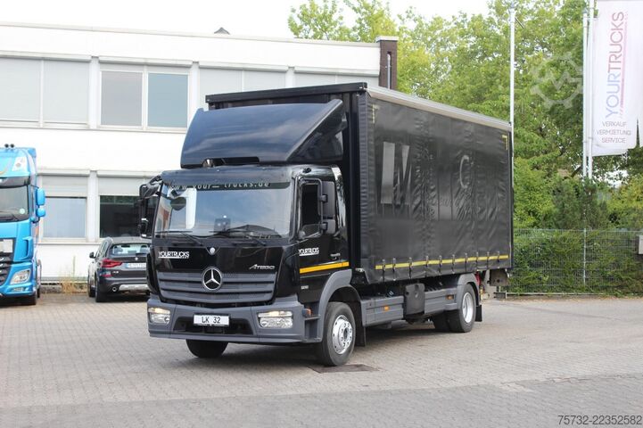 Flatbed truck with tarp Mercedes-Benz Atego 1218 E6  Schiebeplane 6,52m   Klima   ACC