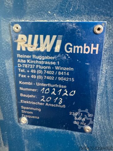 RUWI under-table router RUWI Kombi-Unterflurfräse Kombi-Unterflurfräse