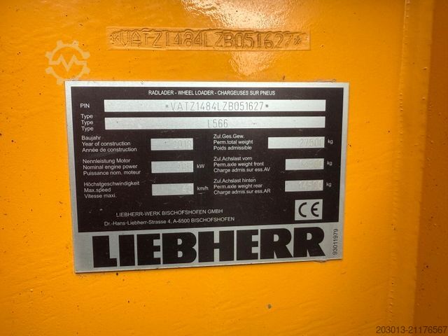 Radlader LIEBHERR L566 XPower Radlader 27,5 Ton *11.900 h *Waage