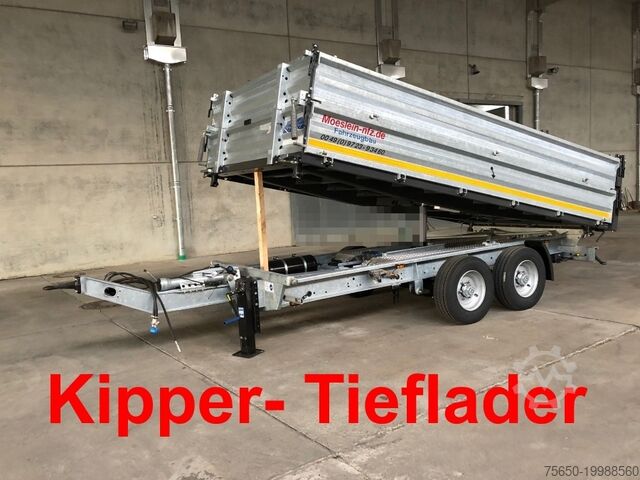 Tipper trailer Möslein TTD11- BA Verzinkt  neuer Tandem 3- Seitenkipper Tiefladermit Bordwand- Aufsatz-- Neufahrzeug --