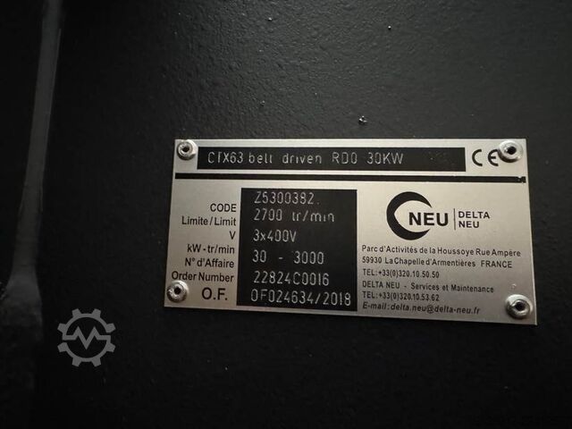 High-performance shredding fan Delta Neu C1X63 belt driven RDO 30KW
