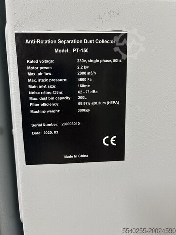 Stationary exhaust system Air Flux Raccoon pt150