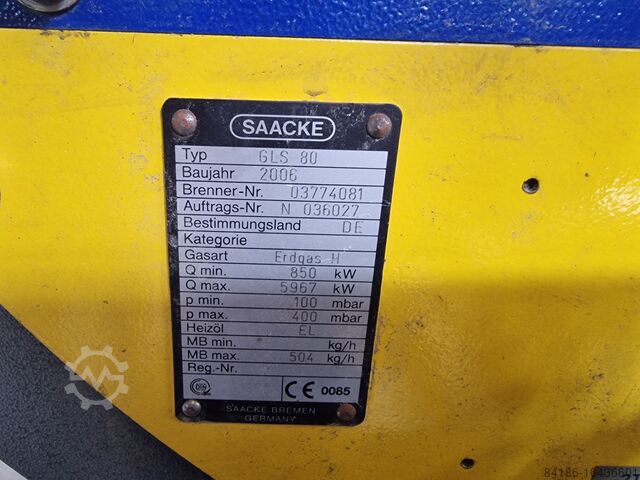 Gasbrenner Saacke Gasbrenner 6000 KW GLS 80