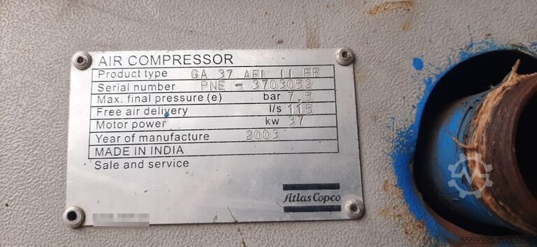Screw compressor Atlas Copco GA37