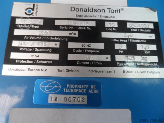 Filter Device Donaldson Torit VS550