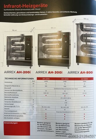 Infrarot- Hallenheizung Heizstrahler Airrex Ah-800i
