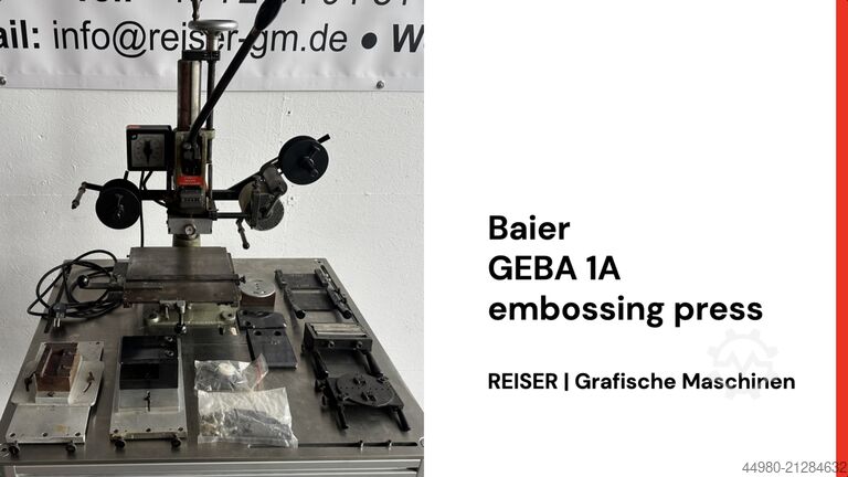 Prägepresse Baier GEBA 1A Prägepresse