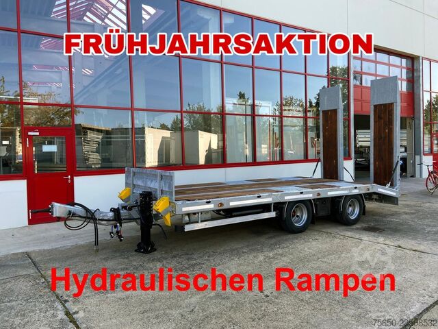 Low loader trailer Möslein TT21-7,2 Hydr  21 t Tandemtieflader, hydr. Rampen, NEU
