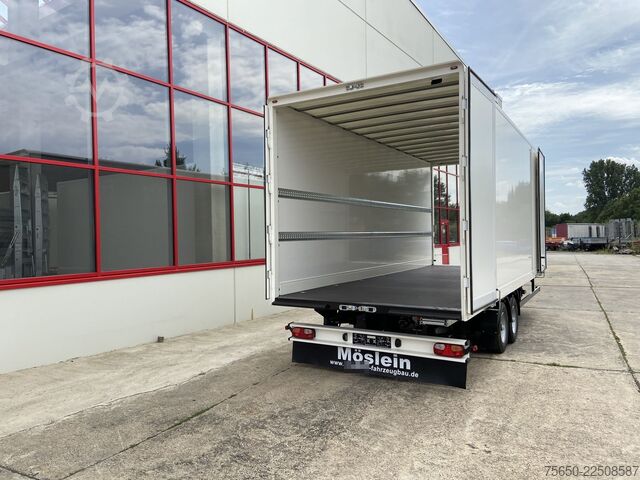Box trailer Möslein TKO 105 D 7m weiß  Tandem- Koffer, Durchladbar, -- Neufahrzeug --