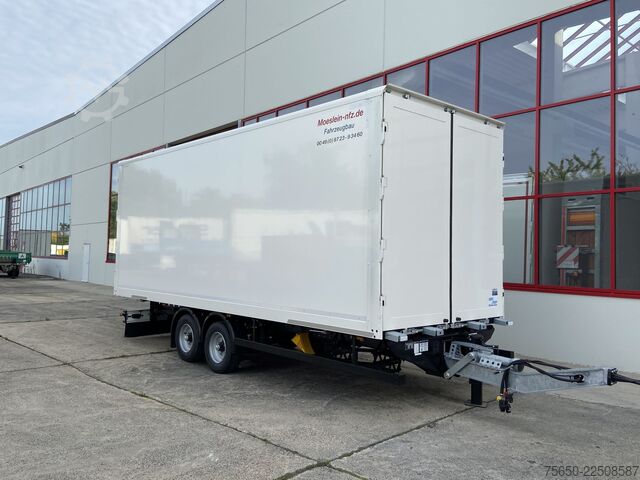 Box trailer Möslein TKO 105 D 7m weiß  Tandem- Koffer, Durchladbar, -- Neufahrzeug --
