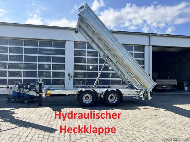 Tipper trailer Möslein TTD 19 B  19 t Tandemkipper- Tieflader hydraulischer Klappe Breitbereifung