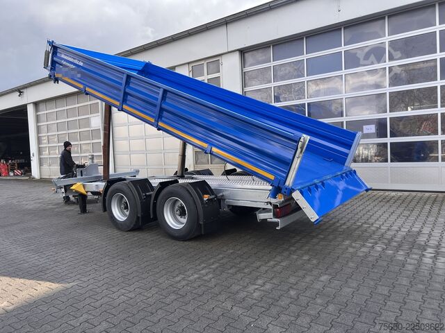 Tipper trailer Möslein TTD 19 B  19 t Tandemkipper- Tieflader hydraulischer Klappe Breitbereifung
