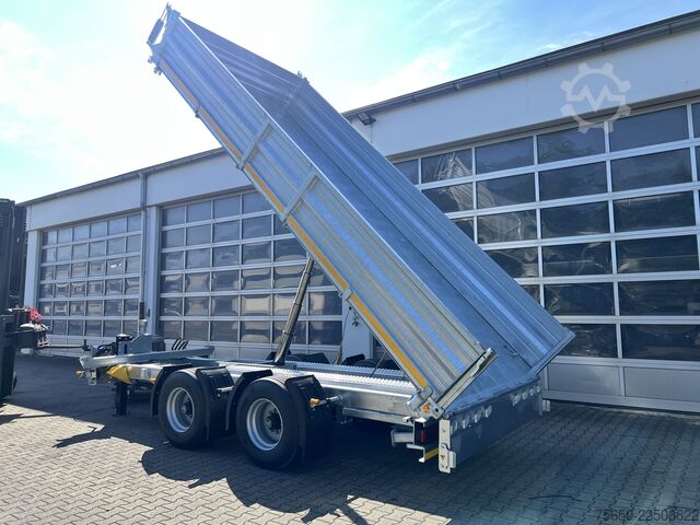 Tipper trailer Möslein TTD 19 B  19 t Tandemkipper- Tieflader hydraulischer Klappe Breitbereifung
