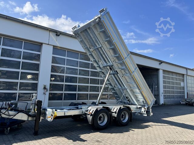 Tipper trailer Möslein TTD 19 B  19 t Tandemkipper- Tieflader hydraulischer Klappe Breitbereifung