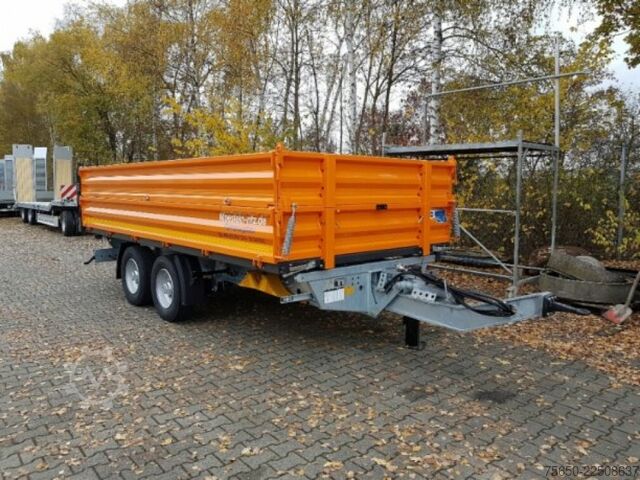 Kippanhänger Möslein TTD13- BA Orange  13 t Tandem Kipper Tiefladermit Bordwand- Aufsatz-- Neufahrzeug --