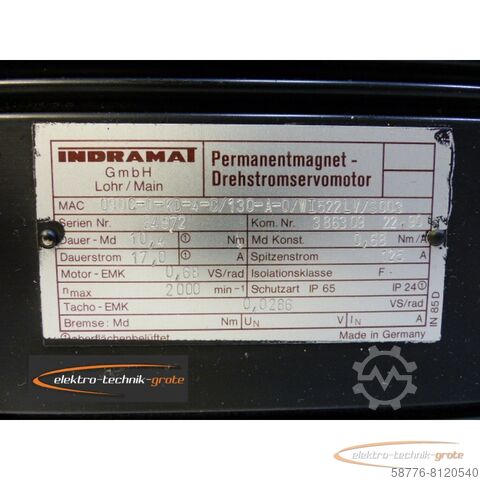 Control unit Indramat MAC 090C-0-KD-4-C / 130-A-0 / WI522LV / S003 Permanent-Drehstromservomotor
