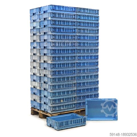 Used Euronorm stacking bins KLT all walls closed, L: 590, W: 395, H: 145 (mm). 21ltr, L: Kruizinga 98-5376GB-PAL