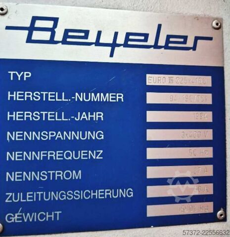 Abkantpresse Beyeler Euro III 225 x 4100