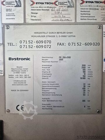CNC Abkantpresse Bystronic Beyeler PR 250 x 3100