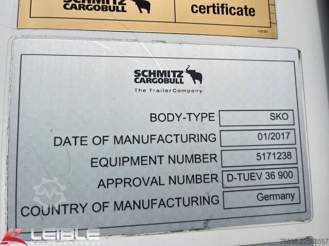 Kühlauflieger SCHMITZ CARGOBULL SKO 24/L*Doppelstock*Blumenbreite*Liftachse*