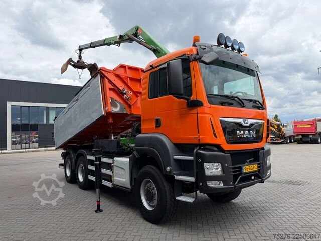 Kipper mit Kran MAN TGS 26.400 6x6 Kipper / Z kraan  Euro 6