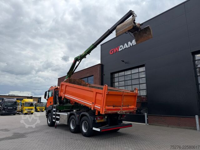 Kipper mit Kran MAN TGS 26.400 6x6 Kipper / Z kraan  Euro 6