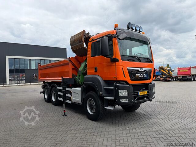 Kipper mit Kran MAN TGS 26.400 6x6 Kipper / Z kraan  Euro 6