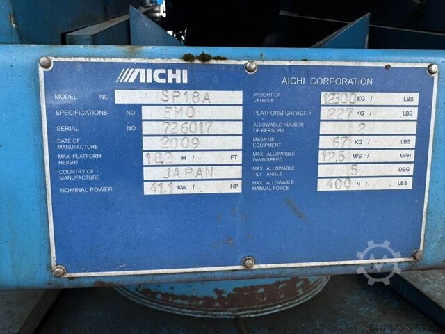 Telescopic boom lift Aichi SP 18A