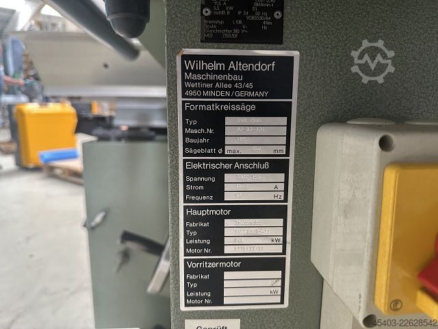 Sliding table saw Altendorf TRK 45